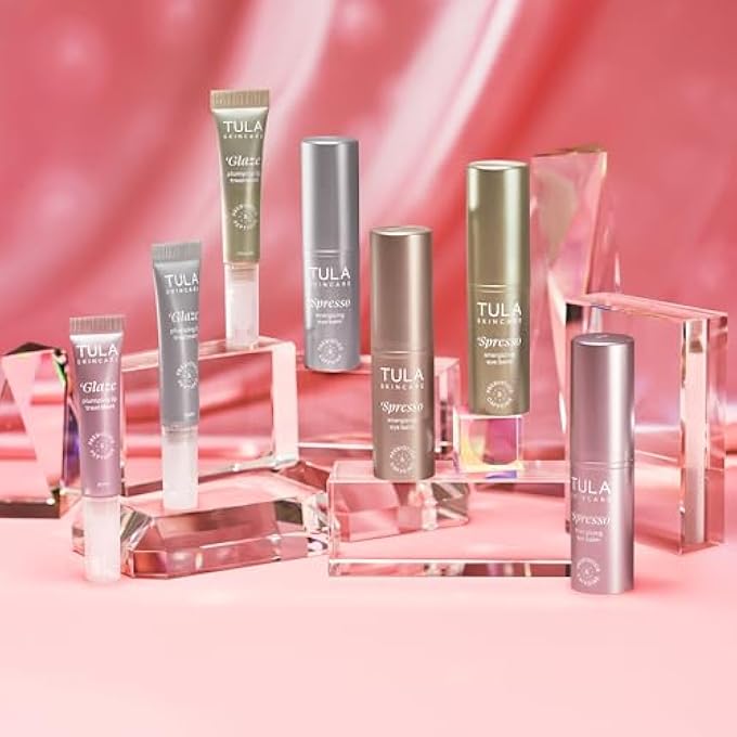 TULA SKIN CARE WRAPPED IN RADIANCE - ROSE GLOW + GET IT HYDRATING PEPTIDE LIP TREATMENT BALM 0.28OZ & COOLING & BRIGHTENING EYE BALM 0.35 OZ, FULL-SIZE, 2 PIECE DUO - Image 2